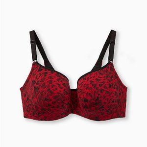 TORRID Red Hear 360 Back Smoothing Lightly Lined Full Coverage Balconette Bra